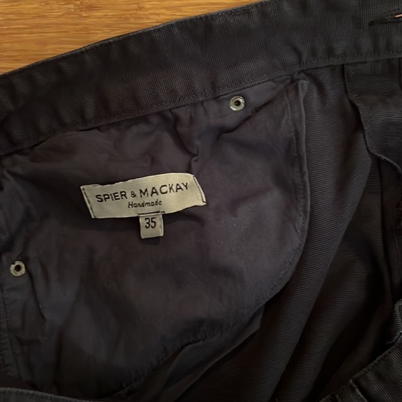 Spier & Mackay Navy 5-pocket canvas pants - Picture 3 of 5
